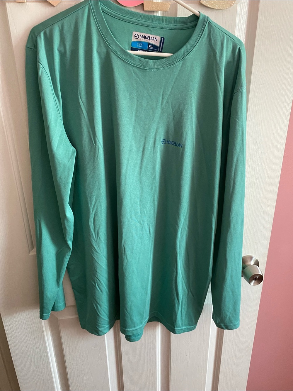 Magellan Outdoors Men’s Long Sleeve Performance Shirt - Teal Green